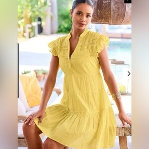 Boston Proper Yellow Mini Dress XS